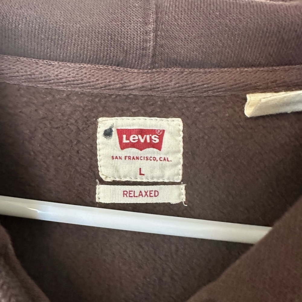 Levi’s Relaxed Brown Logo Hoodie size Large - Picture 2 of 3